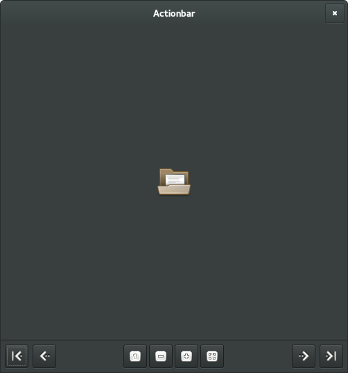 GTK ActionBar Beispielanwendung.