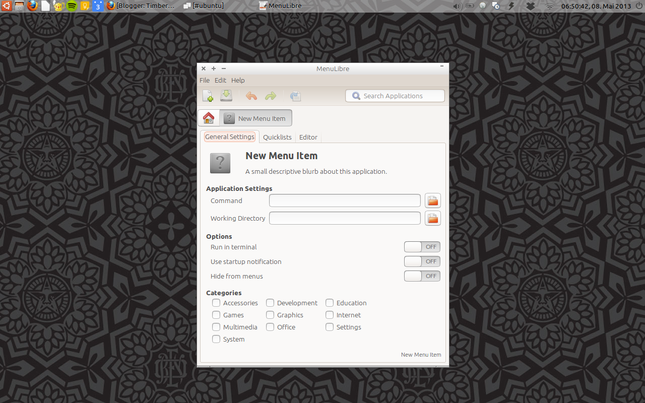MenuLibre in Lubuntu 13.04